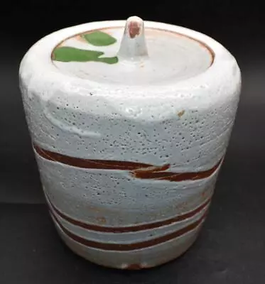 Superb Leach Warren Mackenzie Mark Shino Glazed Lidded Pottery Jar Green Splash • £75