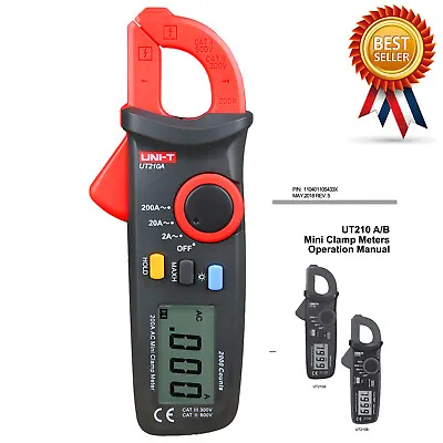 UNI-T UT210A Mini Clamp Meter AC Current AC Amp Tester Meter • $23.79
