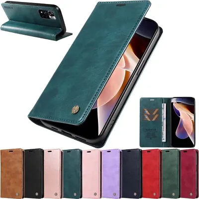 For Xiaomi Redmi Note 13 Pro 12 11 10 9s Magnetic Flip Wallet Leather Case Cover • $18.99