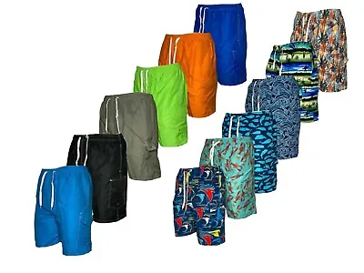 Men's Cargo Pocket Swim Trunks Swimming Shorts Suit Beach Surf Board Swimwear • $14.36