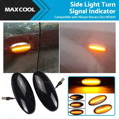 2x Dynamic Side Light Turn Signal Indicator Suitable For Nissan Navara D22 NP300 • $21.59