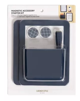 U Brands Magnetic Locker Accessory Starter Kit Organizer Mirror 6pc Blue NEW NIB • $8.99