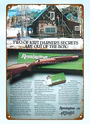 1981 Remington Rifle Hunter Cabin Camping Metal Tin Sign Home Decor Wall Art • $18.85