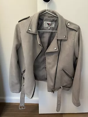 Temt Grey Biker Jacket Size 12 • $30