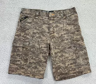 Ariat Rebar M4 Relaxed Mens Digital Camo Camouflage Cargo Shorts 34 • $22.95