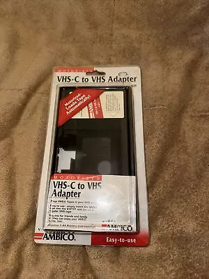 Ambico VHS-C To VHS Converter V-0731 Motorized Camcorder Cassette Tape Adapter • $30