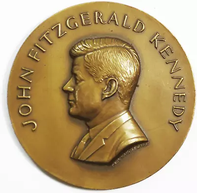 Medallic Art Co John Fitzgerald Kennedy JFK Bronze 70mm Inaugural Medal • $19.99