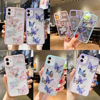$10.99 • Buy For IPhone 14 13 12 11 Pro MAX Case Butterfly Glitter Shockproof Bumper Cover