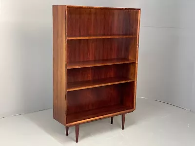 EB5960 Vintage Danish Rosewood Bookcase 1970s Retro Mid Century 3 Shelf MWOO • £450