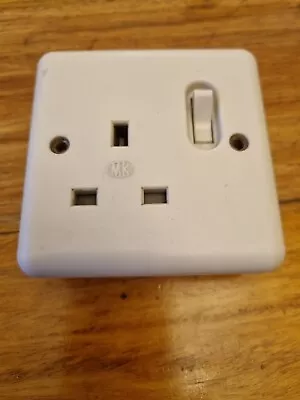 Vintage Mk Single Plug Socket  1960s Off White Colour 13 Amp Mid Century • £19.99