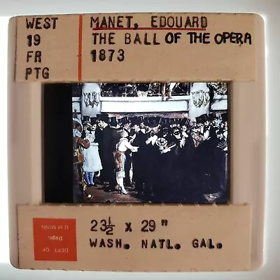 Edouard Manet The Ball Of The Opera 1873 Art 35mm Glass Slide • $20