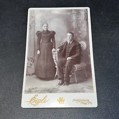 Vintage 1800s 6.5x4 Cabinet Photograph  Middleburg Pa Husband And Wife • $6.99