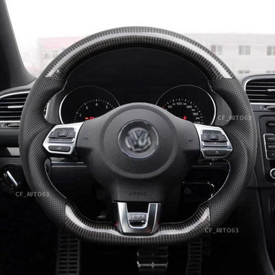 $399 • Buy Carbon Fiber Steering Wheel For 2008-2014 VW Golf 6 GTI GTD R MK6 GLI Scirocco