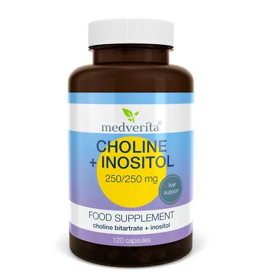 £11.99 • Buy Choline + Inositol - 120 Caps Nervous System Health Liver Support-NO Fillers