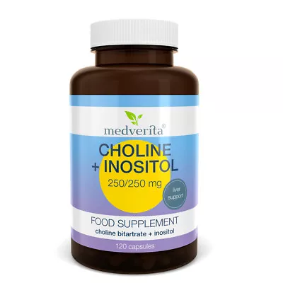£11.99 • Buy Choline + Inositol - 120 Caps Nervous System Health Liver Support-NO Fillers