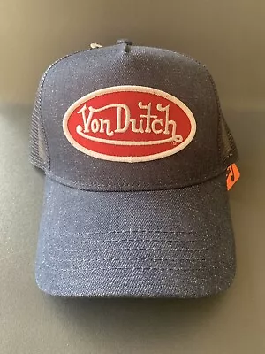 Von Dutch Dark Denim Red/White/Logo Trucker Snapback Twisted Metal Premiere NWT • $109.99