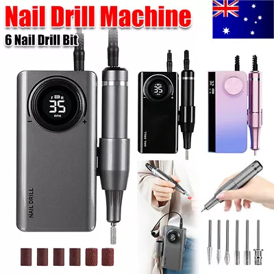 35000RPM Portable Nail Drill Rechargeable E File Machine Fits Manicure Pedicure • $54.85