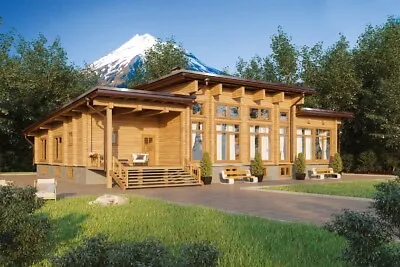 $314900 • Buy Modern Log House Kit #lh-314-1 Eco Friendly Wood Prefab Diy Building Cabin Home