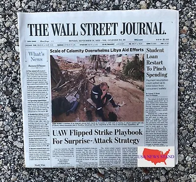 $7.99 • Buy Wall Street Journal - Monday September 18, 2023 (uaw Union Strike Playbook)