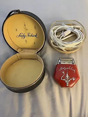 Vintage Lady Schick Model 10 Electric Razor Red W Case And Power Cord (B33) • $10