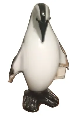 Murano Penguin Statue Bird Glass Hand Blown Italy Flawed Large • $9.99