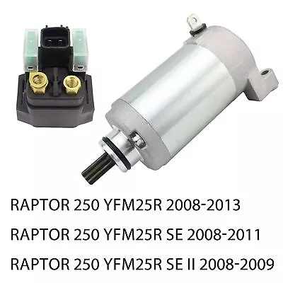 Starter For Yamaha Raptor 250 YFM25R SE II 2008-2009 With Relay • $35.05