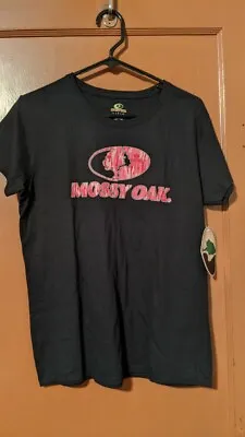 Womens Black And Pink Mossy Oak Large T-shirt New-clearance!! • $5