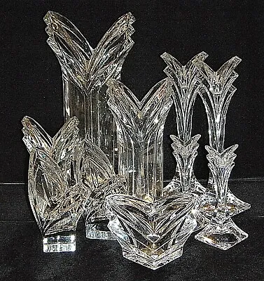 Mikasa 'Deco' Art Deco Heavy Lead Crystal Candle Holders & Vases Giftware • $15.99