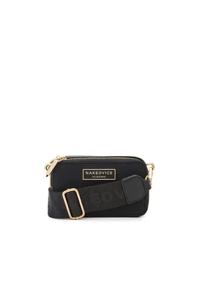 $30 • Buy Nakedvice The Lexie Nylon Black Gold Nylon Crossbody Bag - Free Ship