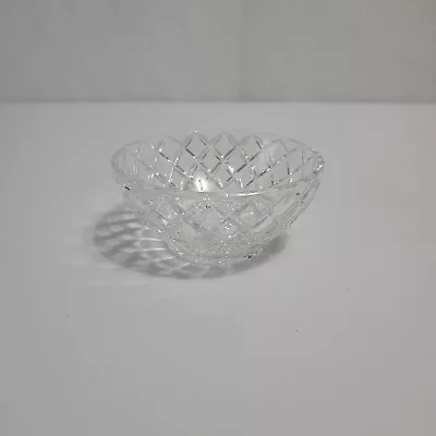 Vintage Lenox Lead Crystal Diamond Cut 5 Inch Diameter Candy Dish Bowl • $25