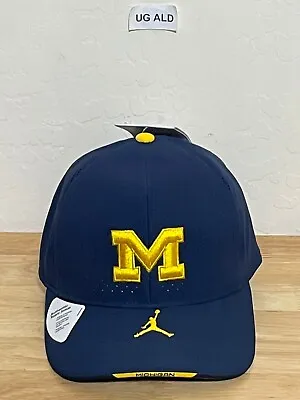 Nike Air Jordan Michigan Wolverines Authentic Team Issue Dri Fit Adjustable Hat • $29.95