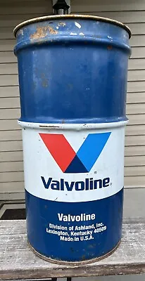 Vintage Valvoline Large Metal Oil Drum Made In USA Gas Oil • $149.99