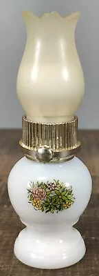 Avon Moonwind Miniature Milk Glass 3¾  Tall Hurricane Lamp .33 Fl Oz *Read* • $5.99