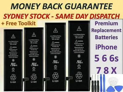 $9.94 • Buy IPhone Battery Replacement For Apple IPhone X 6s 6 7 8 + Plus 6s 5 5s + Tools 