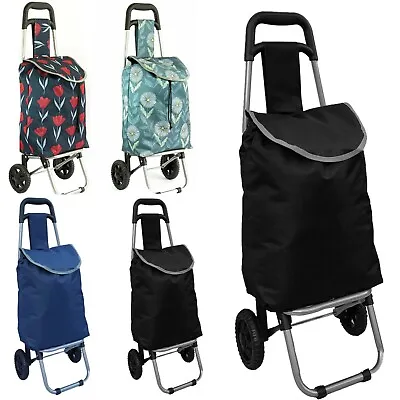£13.99 • Buy Lightweight Wheeled Shopping Trolley Push Cart Luggage Bag With Wheels
