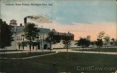 1916 Michigan CityIN Indiana State Prison LaPorte County Geo. Leusch Postcard • $13.99