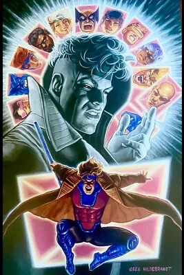 MINT 1995 MARVEL GAMBIT III X-MEN GREG HILDEBRANDT POSTER 34x22” #193 SEALED • $60