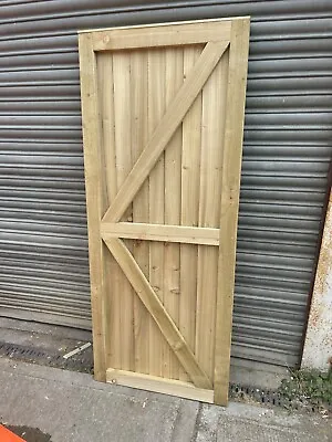 Wooden Garden Gate Heavy Duty Quality Feather Edge Close Board QUICK DELIVERY! • £68