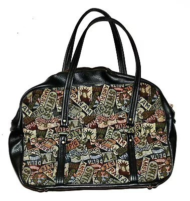 Airline Tapestry Vintage Carry On Overnight Soft Luggage Tote Bag Pan Am  • $139.09