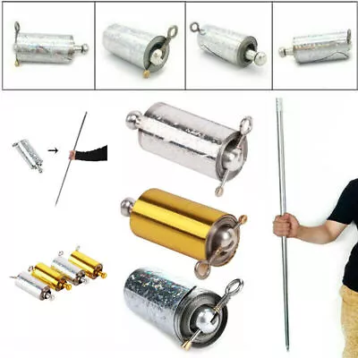 Metal Magic Prop Magic Stick Martial Arts Magic Pocket Telescopic Rod Staff • $11.15