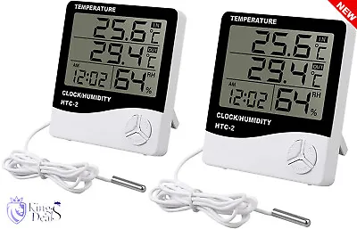 £12.69 • Buy 2x Digital Aquarium Thermometer For Fish Tank Accurate Temperature Gauge Monitor