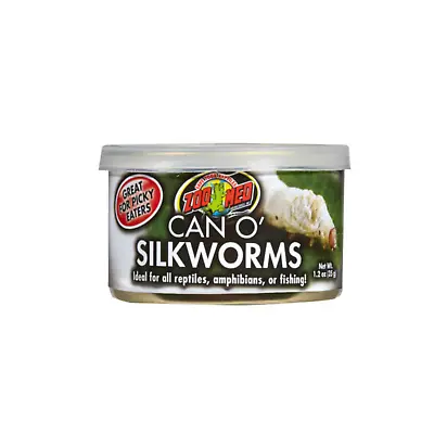Zoo Med Can O' Silkworms Reptile Wet Food- 1.2 Oz (1 Pack) • $6.99