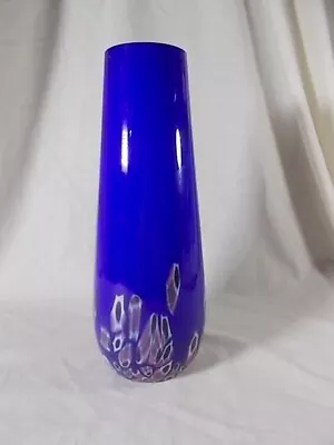Czech Kralik  Millefiori  Art Glass Vase 10  Tall • $55