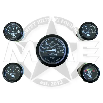 Black Replacement HMMWV HUMVEE Gauge Kit M998 M1123 M1045 HMMWV H1 • $269.95