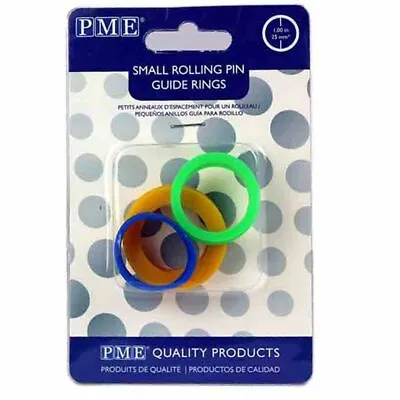 £4.45 • Buy PME Set Of 3 Sugarcraft Decorating Small Cake Icing Rolling Pin Guide Rings