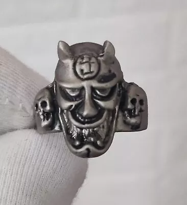 Vintage Hands Holding Skull Head Biker Ring Sz 10 • $6.50