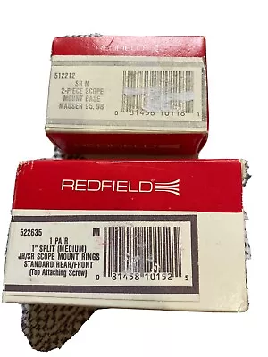 Vintage Redfield JR/SR 1” Scope Rings With Base Mauser 95 98 • $40