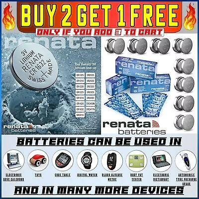 Renata Watch Batteries ⭐buy 2 Get 1 Free⭐ 377 371 364 Cr 2032 2025 ✅all Battery✅ • £2.29