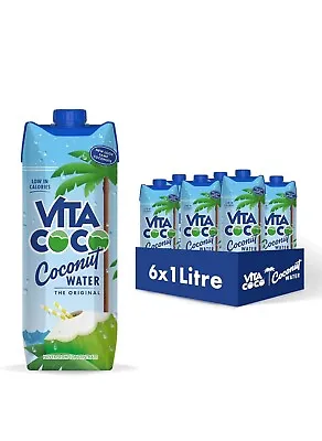 Vita Coco Pure Coconut Water 1L X 6 Naturally Hydrating With Electrolytes • £11.50