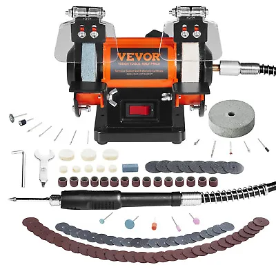 VEVOR Jewelry Polisher Buffer Adjustable Speed Bench Grinder Polishing Machine • $57.99